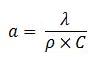 Formule de calcul de la diffusivité d'une paroi